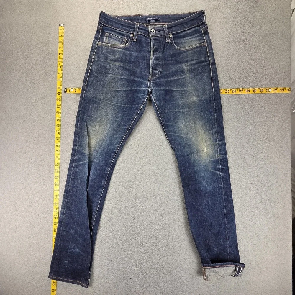Levis Jeans Mens Blue Selvedge LVC Made & Crafted Studio‎ Taper Slim Fits 30x31